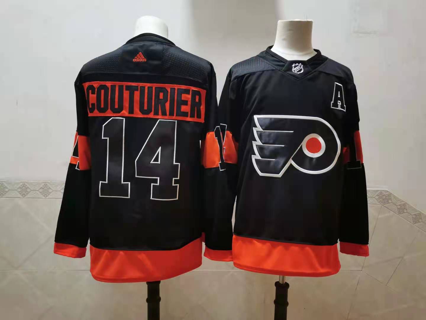Men Philadelphia Flyers #14 Couturier Black Authentic Stitched 2020 Adidias NHL Jersey->pittsburgh penguins->NHL Jersey
